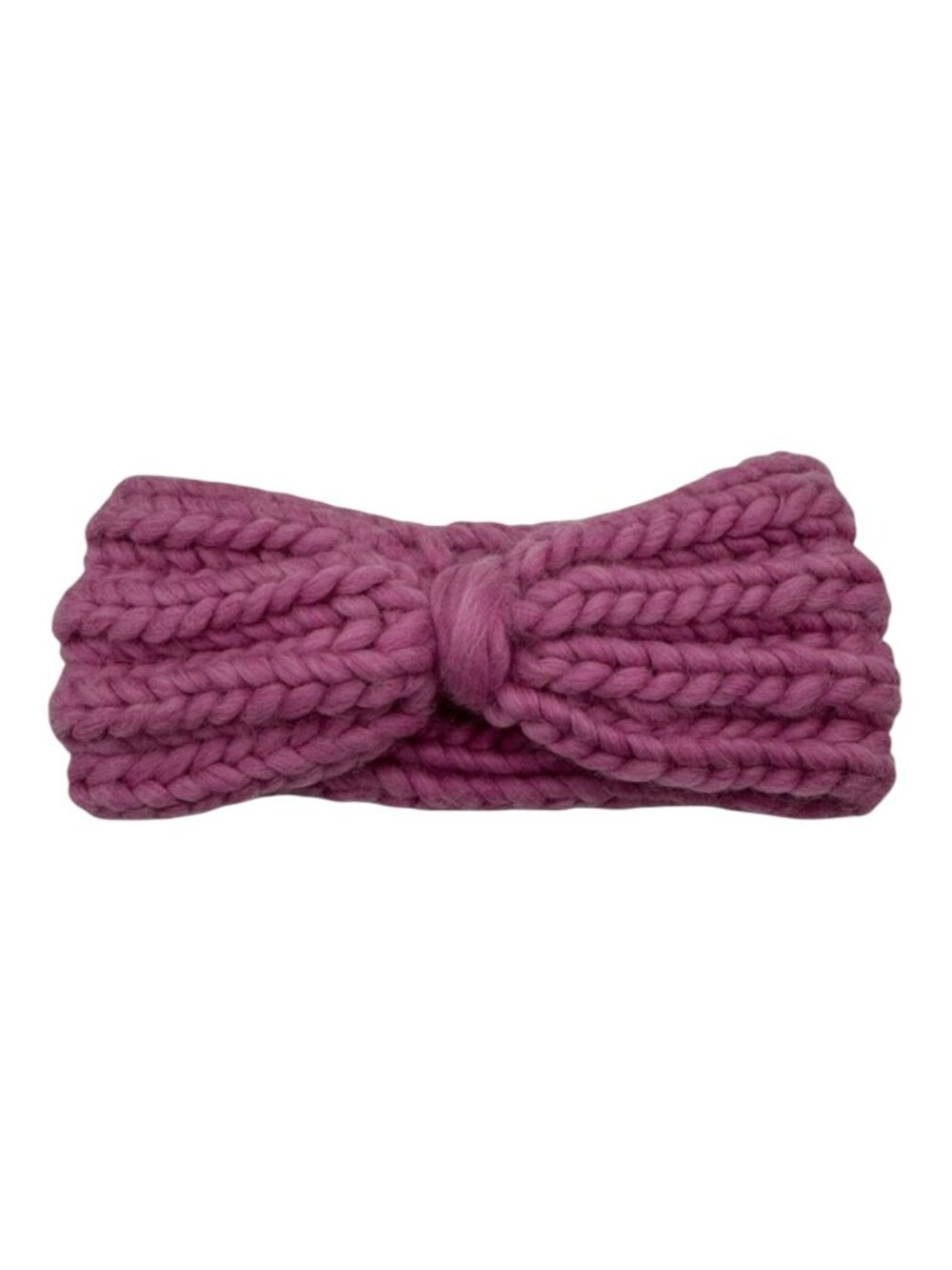 Chunky‎ Knit Headband Turban Twist Ear Warmer Mauve Pink Crochet Outdoor Cozy